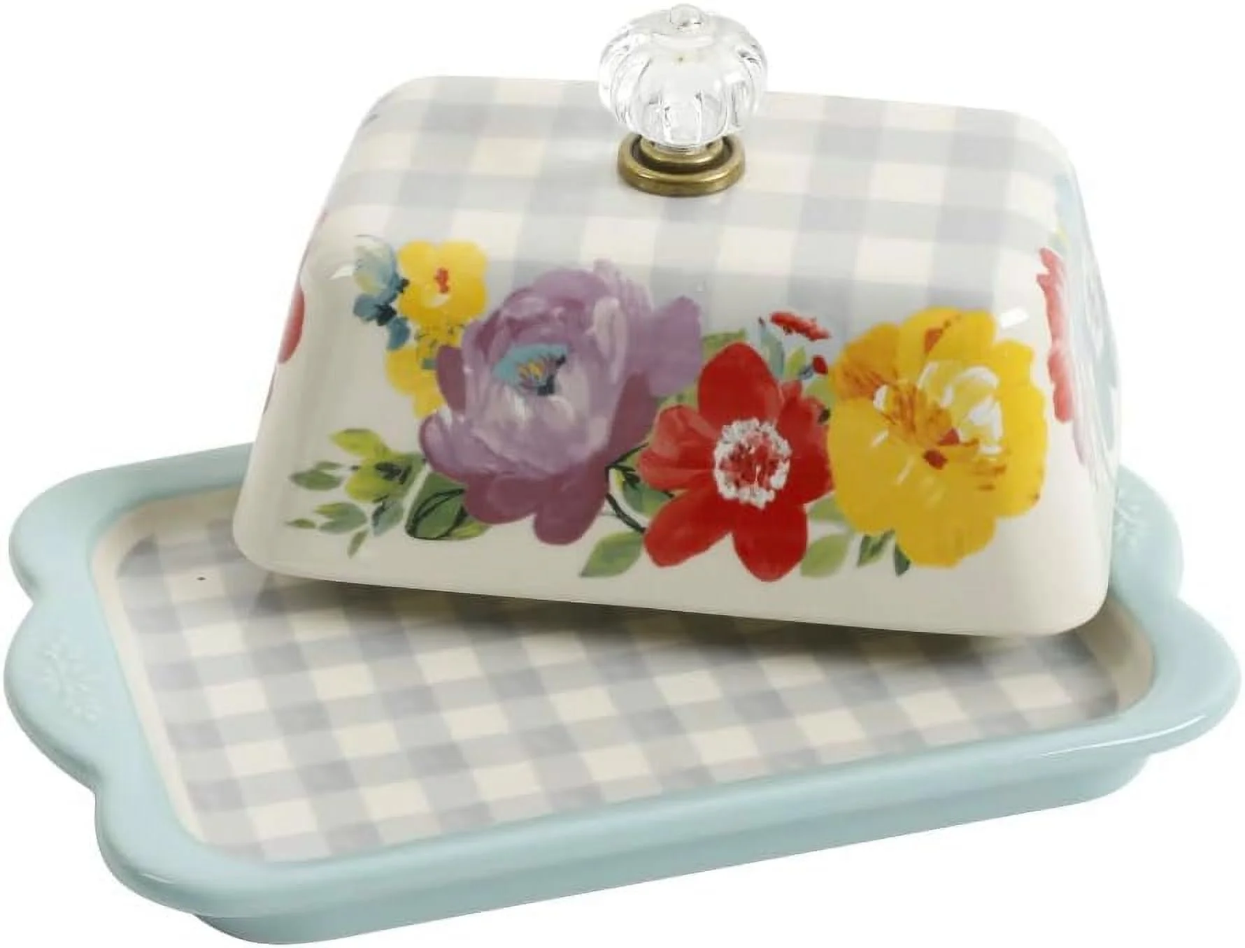 Woman Sweet Romance Ceramic Double Stick Butter Dish