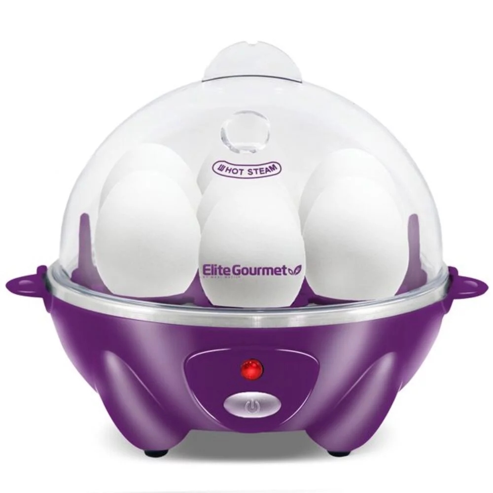 Elite Gourmet Easy Egg Cooker, Purple