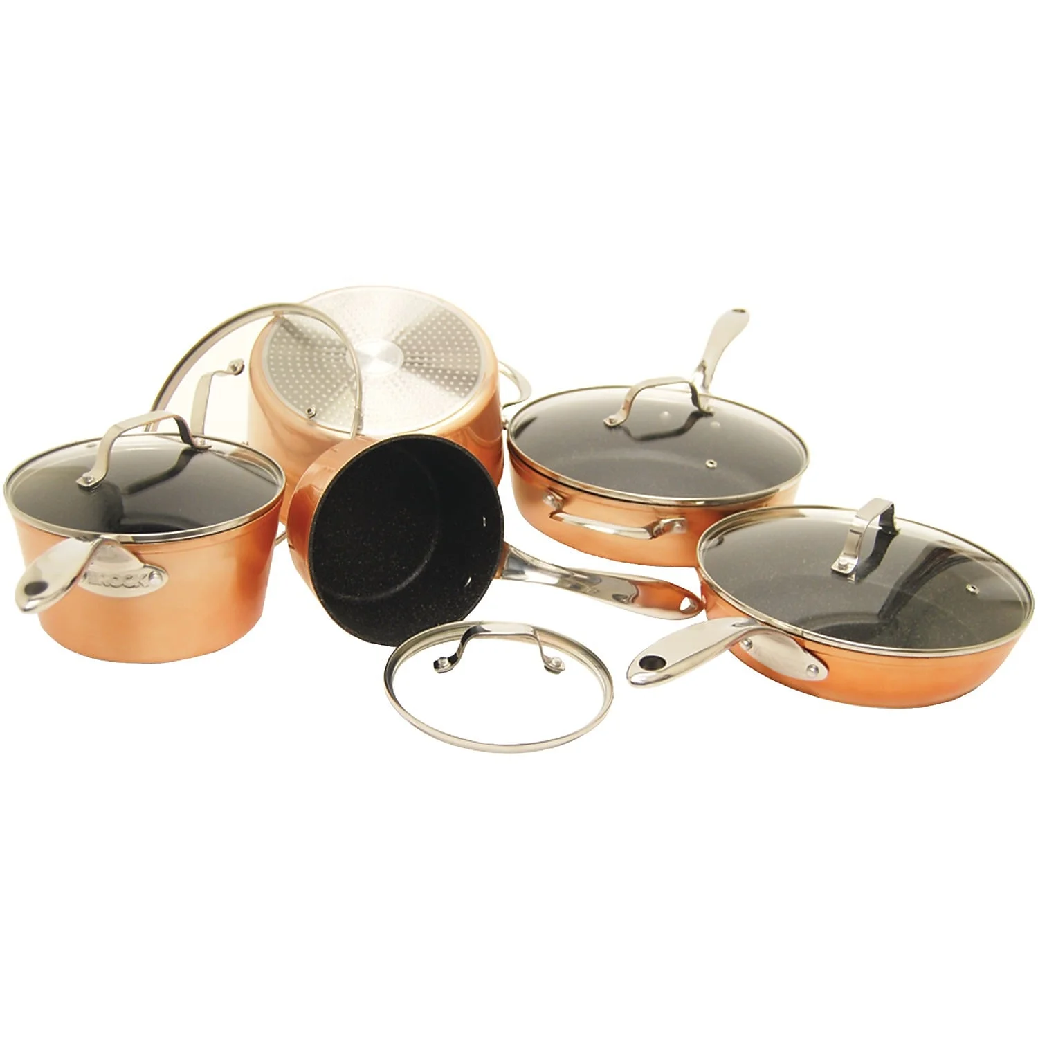 THE ROCK by Starfrit 10 Piece Copper Cookware Set
