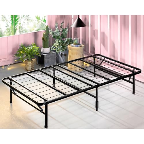 ZINUS Rumi 14in Full Metal Bed Frame, Quick Assembly SmartBase® Mattress Foundation, Heavy Duty Sturdy Steel with No Box Spring Needed, Eco-Friendly Packaging, Black