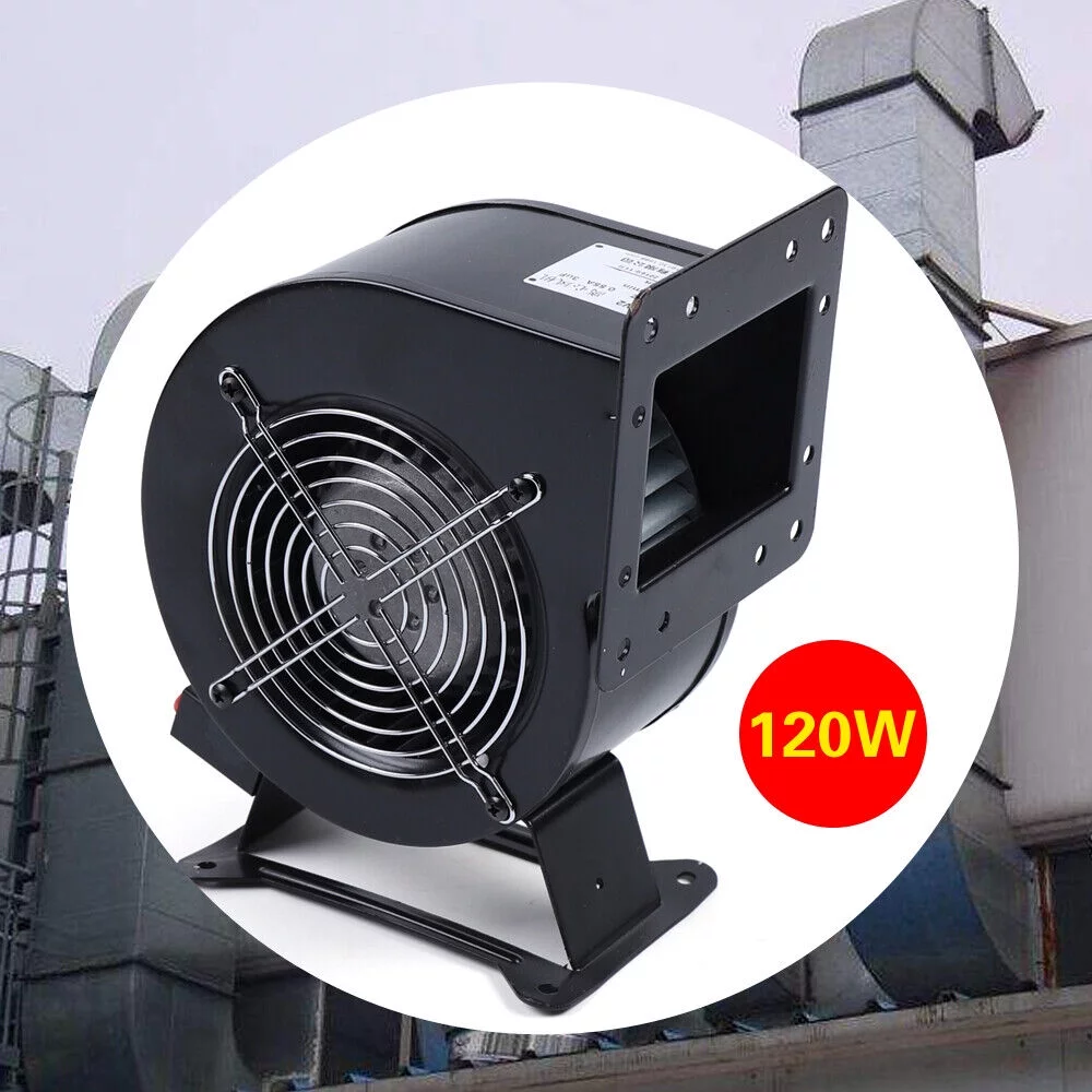 Miumaeov Centrifugal Blower Fan Kitchen Extractor Fan 110V 120W Wood Furnace Boiler Blower 2600r/min 196CFM DC High Airflow Blower Centrifugal Fan
