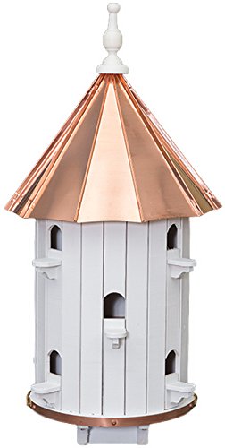 10 Hole Bird House High roof Copper top XLarge 31 inches Tall Amish Made in USA