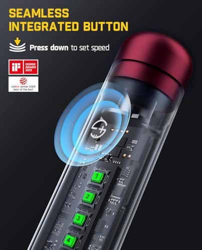 Fanttik F2 Master Mini Cordless Rotary Tool Kit, NeoPulse Motor, 5 Variable Speed, 25000 RPM, Revostor Hub, 35 Accessories, for 3D Printer Sanding, Polishing, Drilling, Carving, DIY Crafts