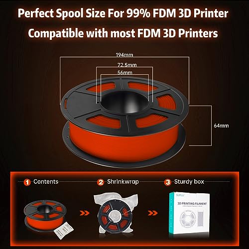 SUNLU Real Wood Fiber PLA Filament, Neatly Wound 1.75mm Dimensional Accuracy +/- 0.03mm, Fit Most FDM 3D Printers, 4kg in Total, 1kg per Spool, 4 Pack,（Wood+Fiber Cherry+Fiber Maple+Fiber Walnut）