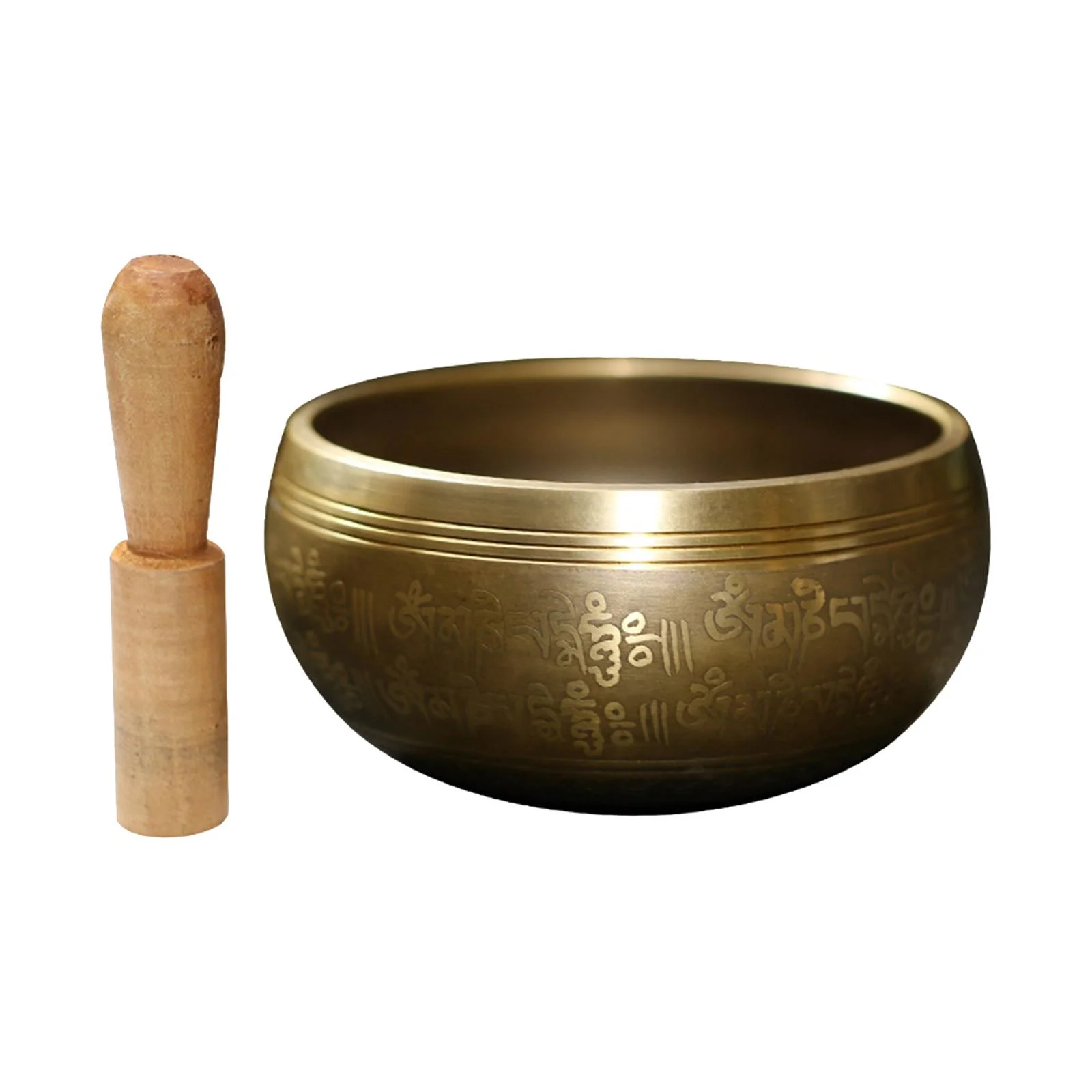 Tongina Set, Meditation Bowl Decorative Hand Carved, Meditation Sound s Ensemble for Fireplace Mindfulness, 8cm