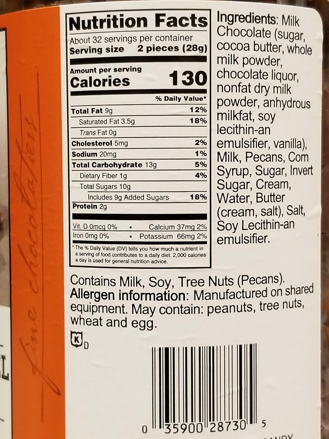 Sanders Milk Chocolate Pecan Caramel Clusters