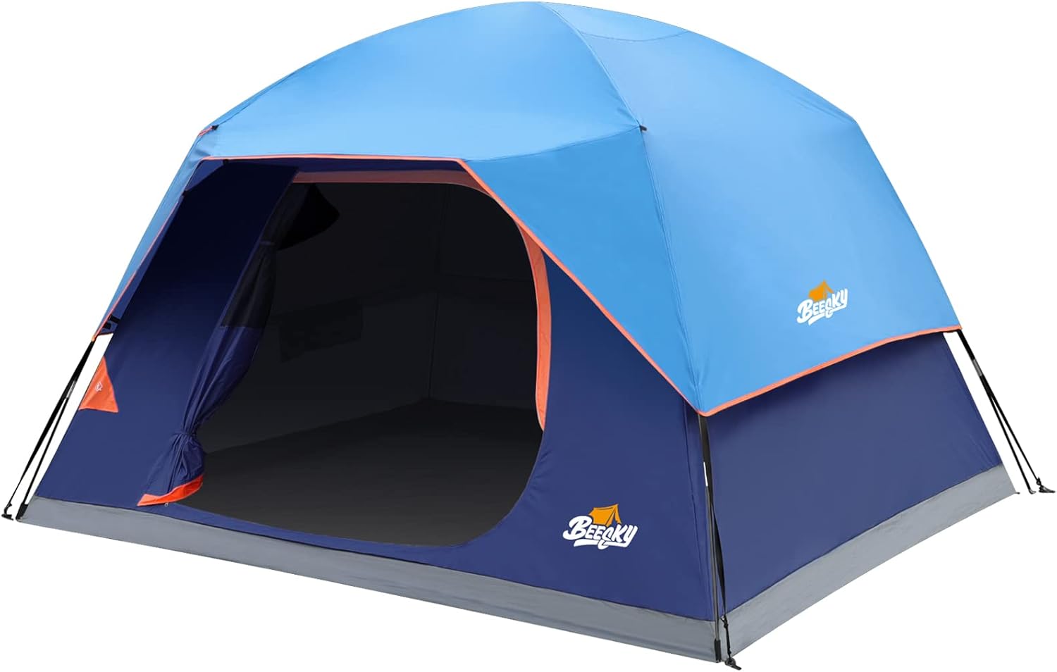 Beesky Dark Room Camping Tent Waterproof 4/6/8 Person Easy Set Up Double Layers Family Dome Tents with Removable Rainfly Large Mesh Windows