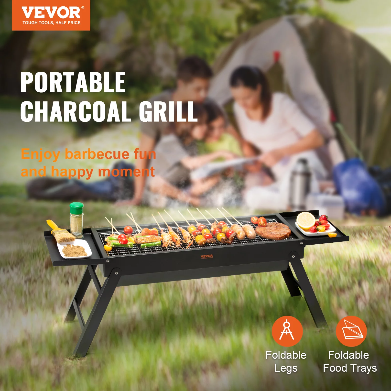 BENTISM Foldable Compact BBQ Grill Portable Charcoal Grill Outdoor Travel Camping