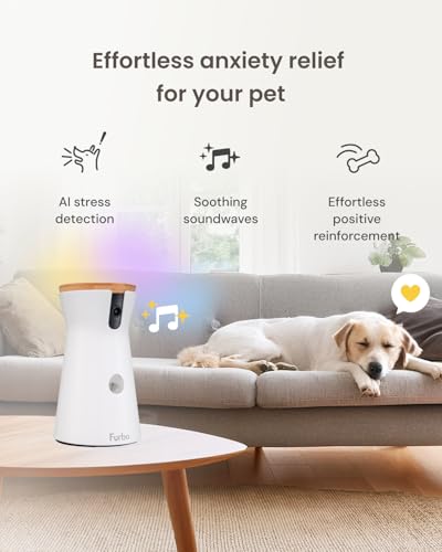 Furbo Mini Pet Camera - Unlock Camera & Smart Features w/Paid Plan: Home Security with Dog & Cat Safety Alerts, 2-Way Audio, Mountable Smart Cam w/Phone App (Subscription Required, 3mo Minimum)