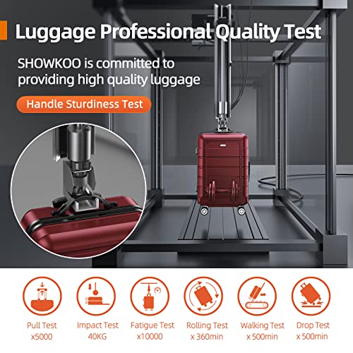 SHOWKOO Luggage Sets Expandable PC+ABS Durable Suitcase Double Wheels TSA Lock Black