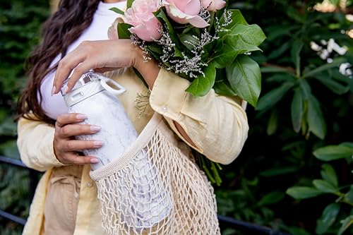 Ello Cooper 32oz Stainless Steel Water Bottle with Straw and Carry Handle, Double Walled and Vacuum Insulated Metal, Leak Proof Locking Lid with Soft Silicone Spout, Reusable, BPA Free, Yucca