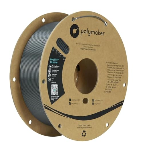 Polymaker PLA PRO Filament 1.75mm 1kg, Tough & High Rigidity White 3D Printing Filament, PolyLite PLA PRO 3D Printer Filament 1.75mm, Print with Most 3D Printers