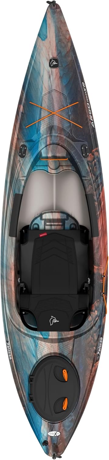 Pelican Argo 100XR - Premium Sit-in Recreational Kayak - Lightweight one Person Kayak - 10 ft - Cosmos