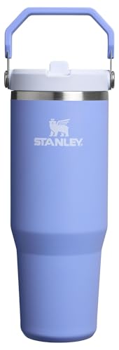 Stanley IceFlow Flip Straw Tumbler with Handle 30 oz | Twist On Lid and Flip Up Straw | Leak Resistant Water Bottle | Insulated Stainless Steel |BPA-Free | Lilac