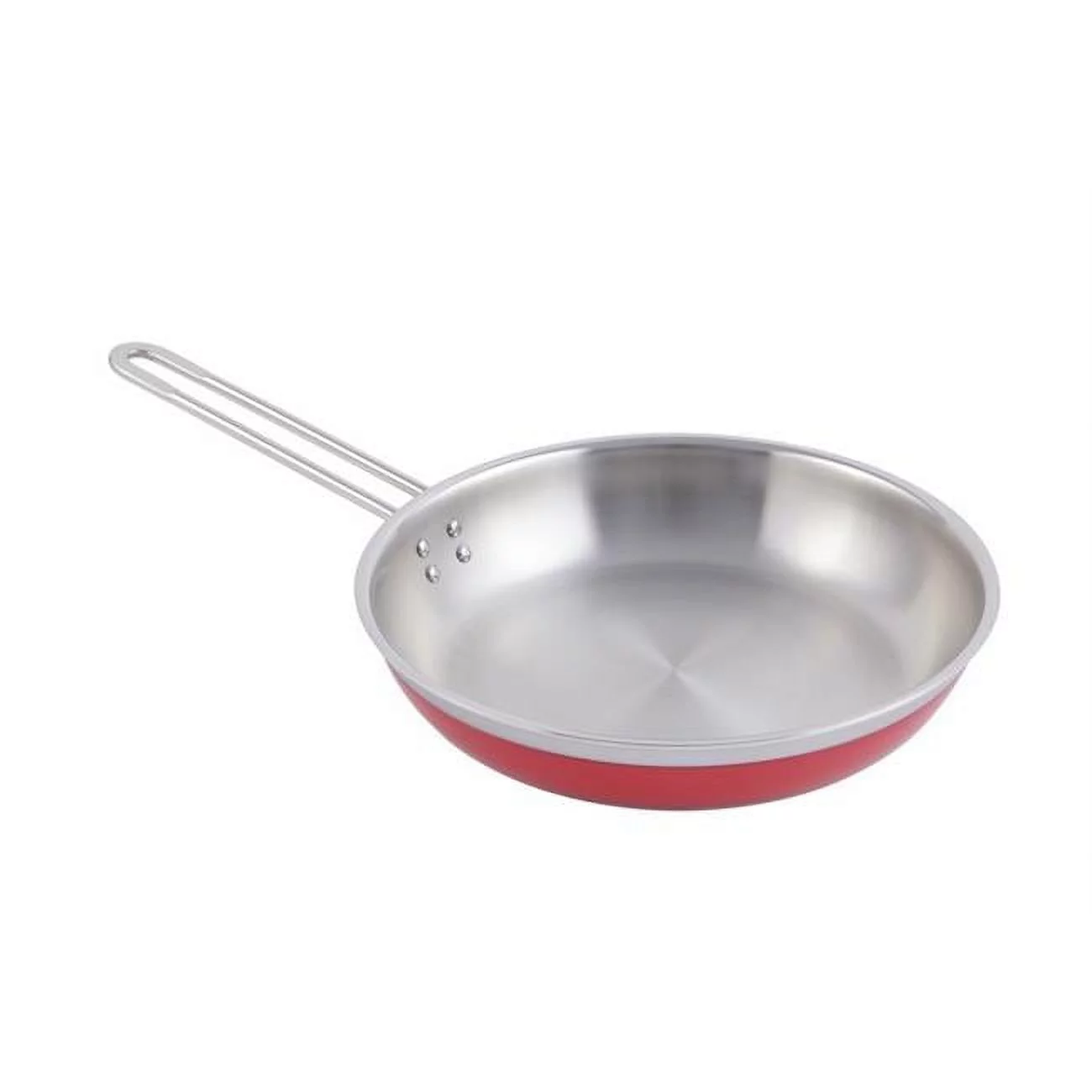 Bon Chef  Classic Country French Collection Saute 2 quart Pan & Skillet Long Handle No Cover - Red - 12 oz