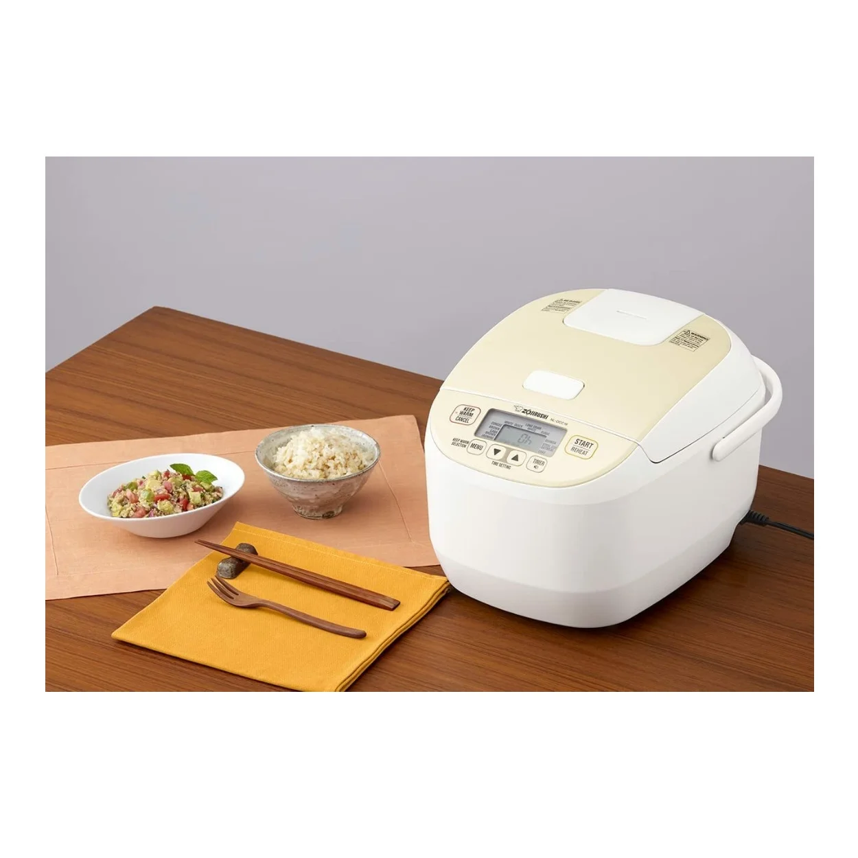 Zojirushi NL-DCC18CP Micom Rice Cooker and Warmer, 10 Cups (Pearl Beige) with 12 Piece Knife Set