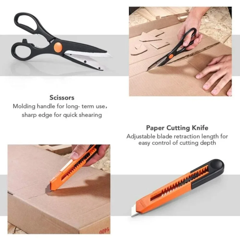 57 Pcs Household Tool Set - Hand Tool Set with Storage Case for Home Repair and DIY Black