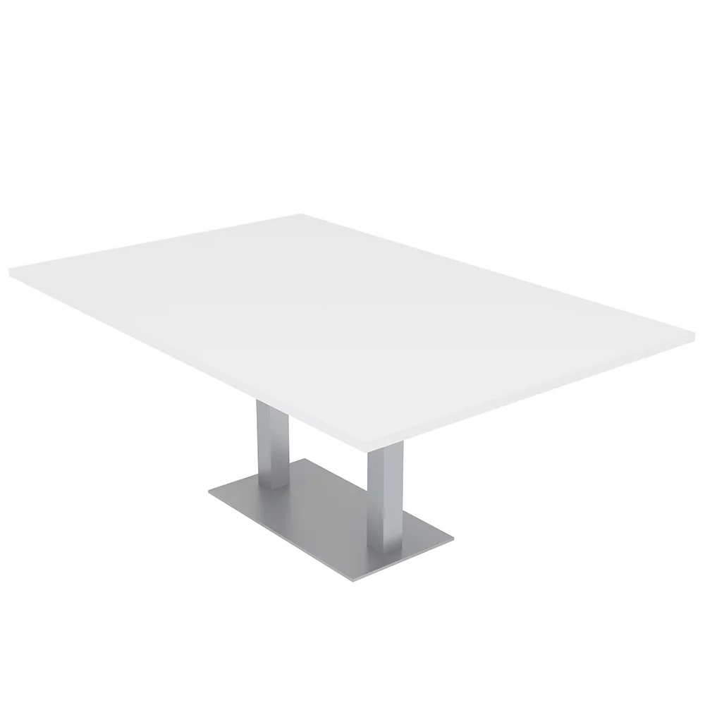 6 Person Rectangular Conference Table Metal Base Data And Electric