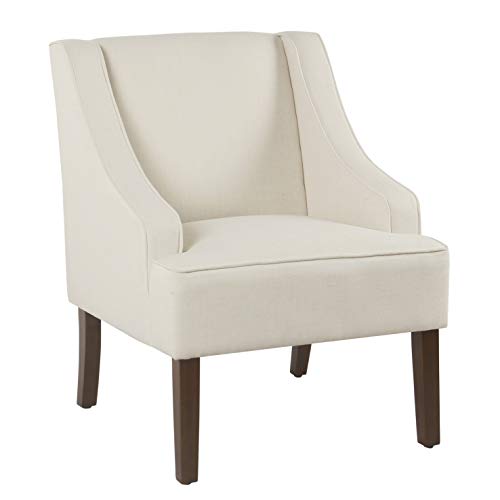 HomePop Velvet Swoop Arm Accent Chair, Suri Blue