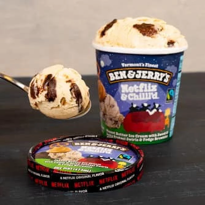 Ben & Jerry's Netflix & Chilll'd Ice Cream, 16 oz. Pint, 6-Pack (Frozen)