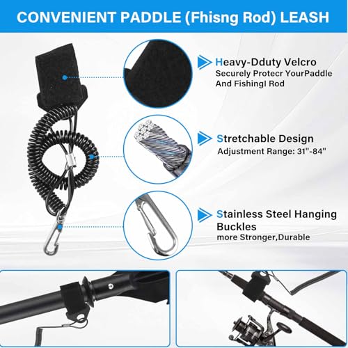 Quynhni- Standard Kayak Paddle,Kayak Paddle Sturdy Iron Shaft and Durable Polypropylene Blade 0/65° Blade Angle with drip Loop.