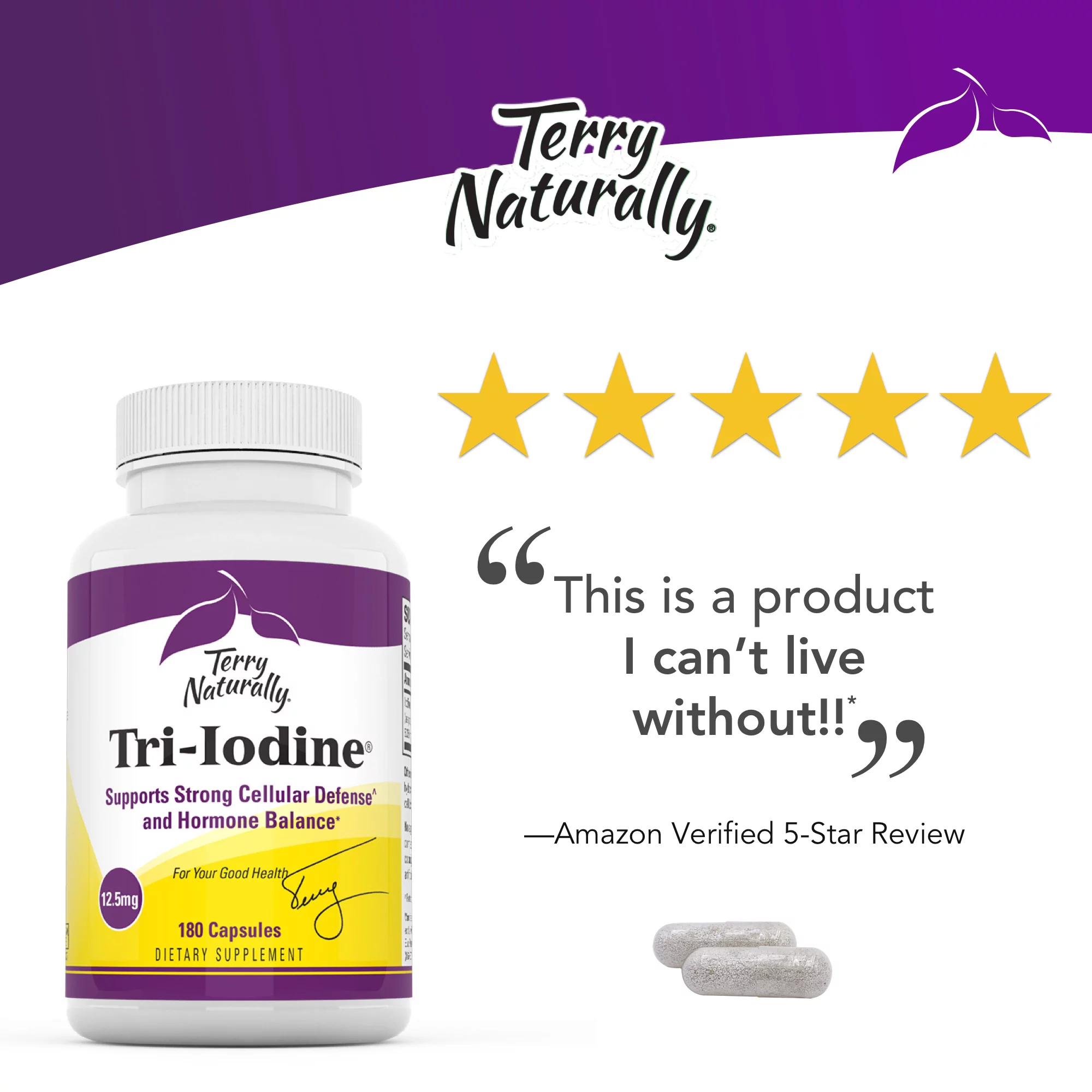 EuroPharma Terry Naturally  Tri-Iodine, 180 ea