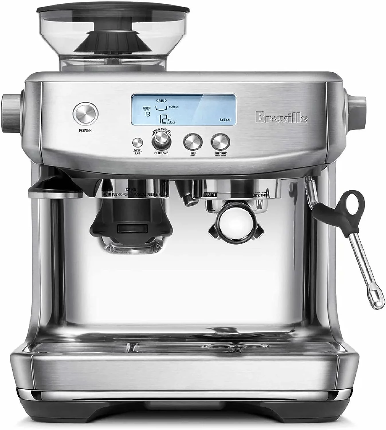 Open Box Breville the Barista Pro Espresso Machine, Medium, Brushed Stainless Steel