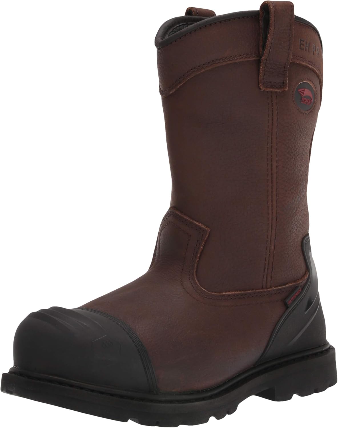 Avenger Work Boots Hammer A7876 Men's Carbon Toe EH PR Waterproof Wellington Work Boots, 9 6E