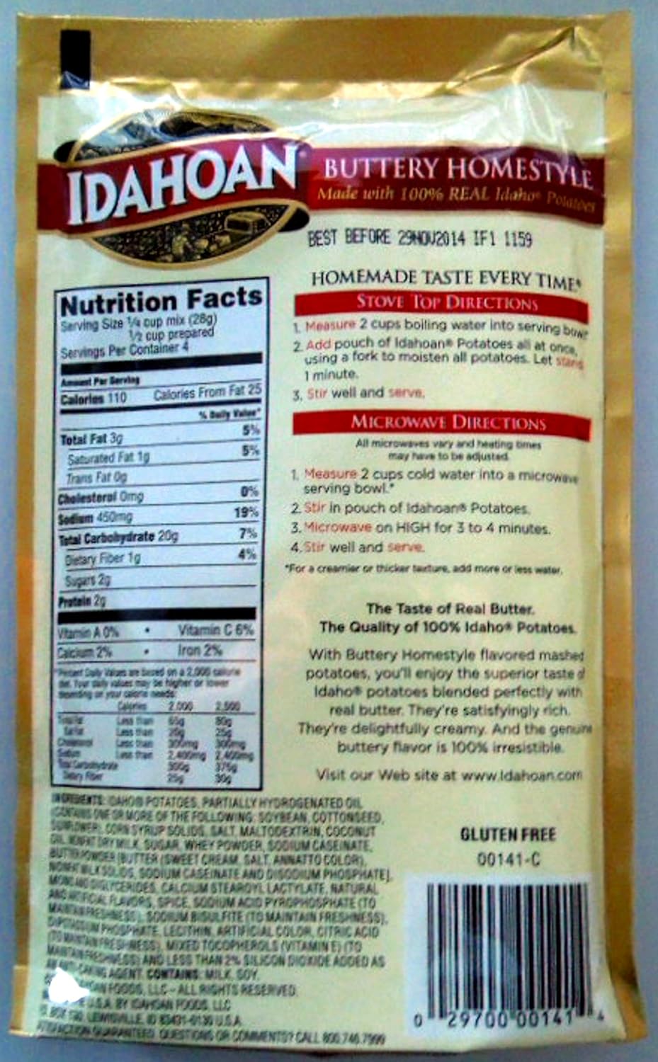 Idahoan Buttery Homestyle Mashed Potatoes- 3 of 4 OZ