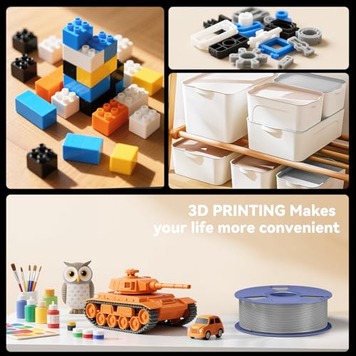 3D Printer Filament, ABS Filament 1.75mm, High Strength and Toughness, Dimensional Accuracy +/- 0.02mm, 1kg(2.2lbs) 3D Printing Filament (Gold)