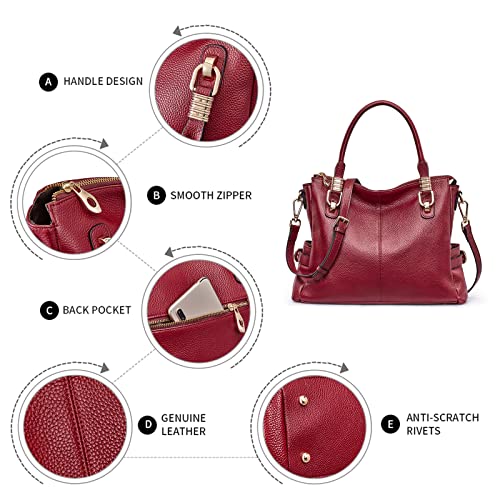 Kattee Soft Women Genuine Leather Purses and Handbags Satchel Tote Shoulder Bag