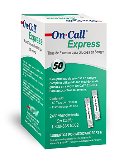 On Call Express Blood Glucose Test Strips (50 Count)