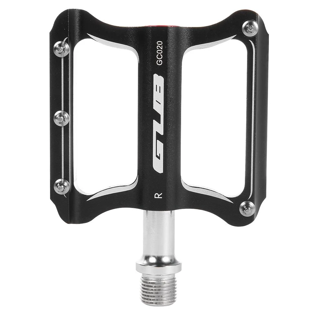 Yucurem 2pcs GUB GC020-DU Aluminum Alloy Folding Mountain Bike Baring Pedals(Black)