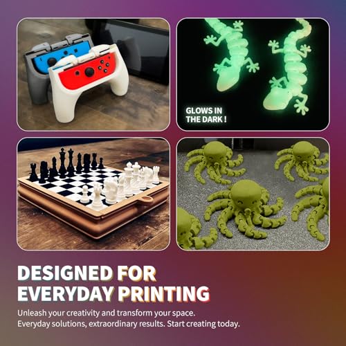 OVERTURE PLA Filament 1.75mm PLA 3D Printer Filament, 2kg Cardboard Spool (4.4lbs), Dimensional Accuracy +/- 0.02mm, Fit Most FDM Printer (Black 2-Pack)