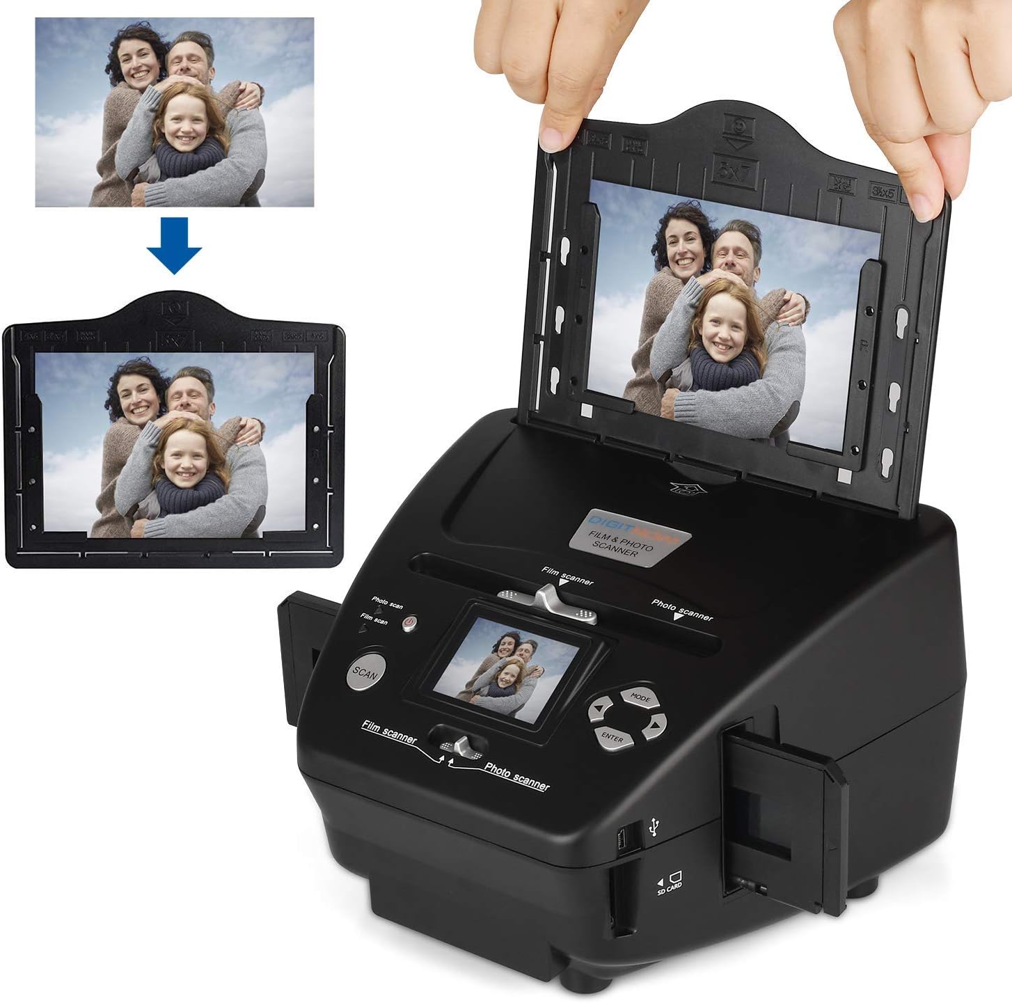 DIGITNOW All-in-One High Resolution 16MP Film Scanner, with 2.4