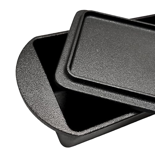 Cuisiland Rectangular Cast Iron Bread Loaf Pan, Heavy Duty 11x4.75x4,25