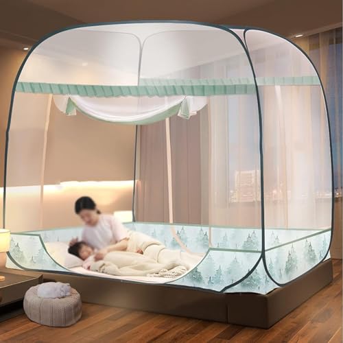Mosquito Net Tent,Foldable Mosquito Net Bed Canopy,Portable Travel Mosquito Mesh Net,Canopy,Insect Screen(1.2m)