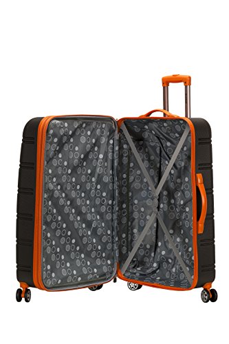 Rockland Melbourne Hardside Expandable Luggage with Spinner Wheels, Blue, Checked Large 28