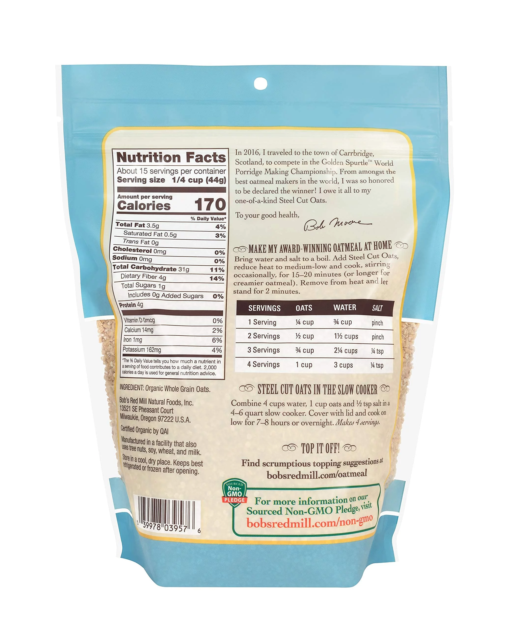 Deliciously Nutritious: Bob's Red Mill Organic Steel Cut Oats - 24 Oz - 2 Pk - Fuel Your Day with Wholesome Goodness!