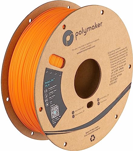 Polymaker PLA Filament, Black 3D Printing PLA Filament 1.75mm 1kg - PolyLite 3D Printer PLA Filament, Dimensional Accuracy +/- 0.03mm, Compatible with Most 3D Printer, Black
