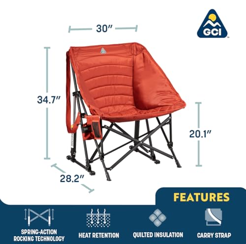 GCI Outdoor Pod Rocker Outdoor Rocking Chair with SunShade Canopy