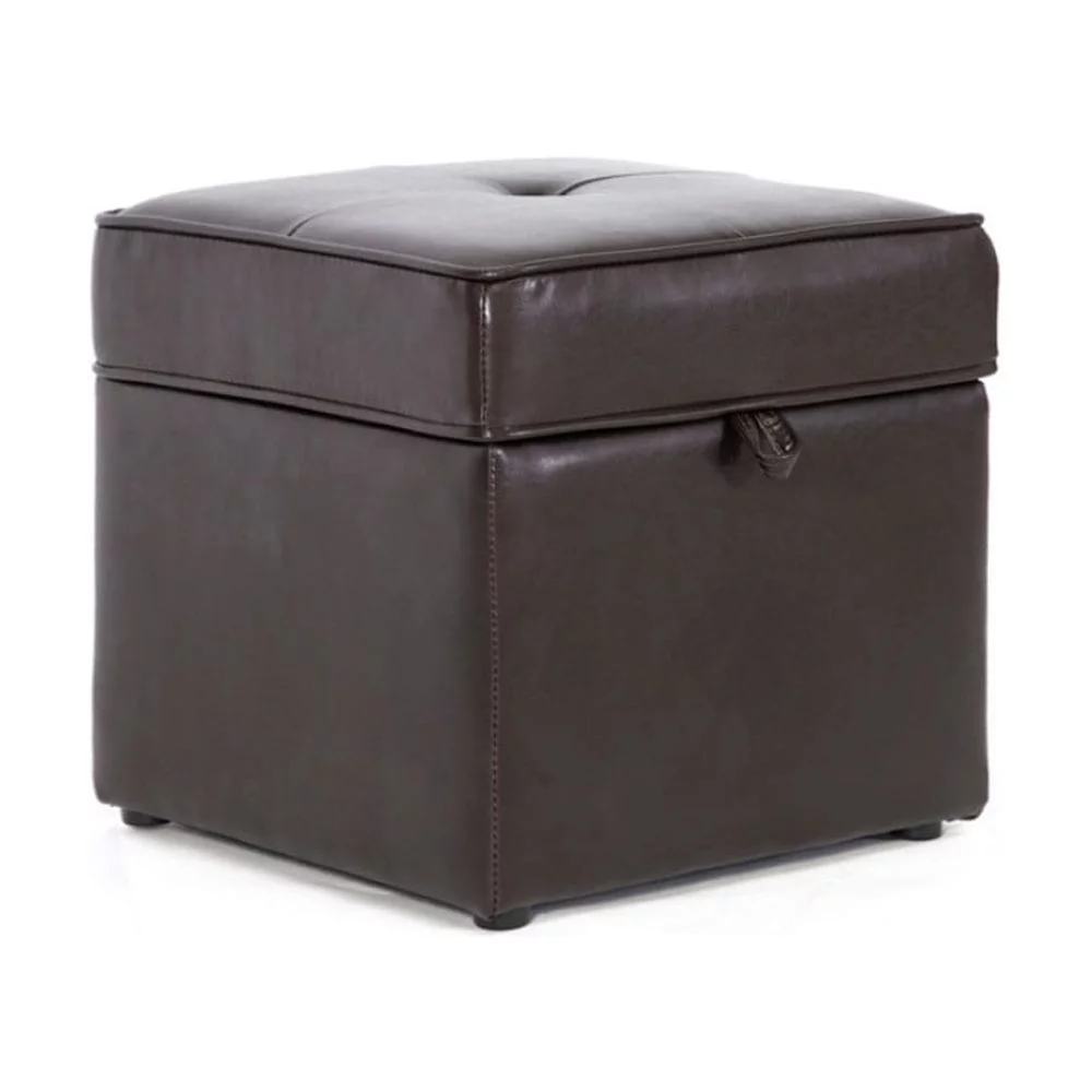 Baxton Studio Sydney Brown Modern Ottoman - Storage Ottoman