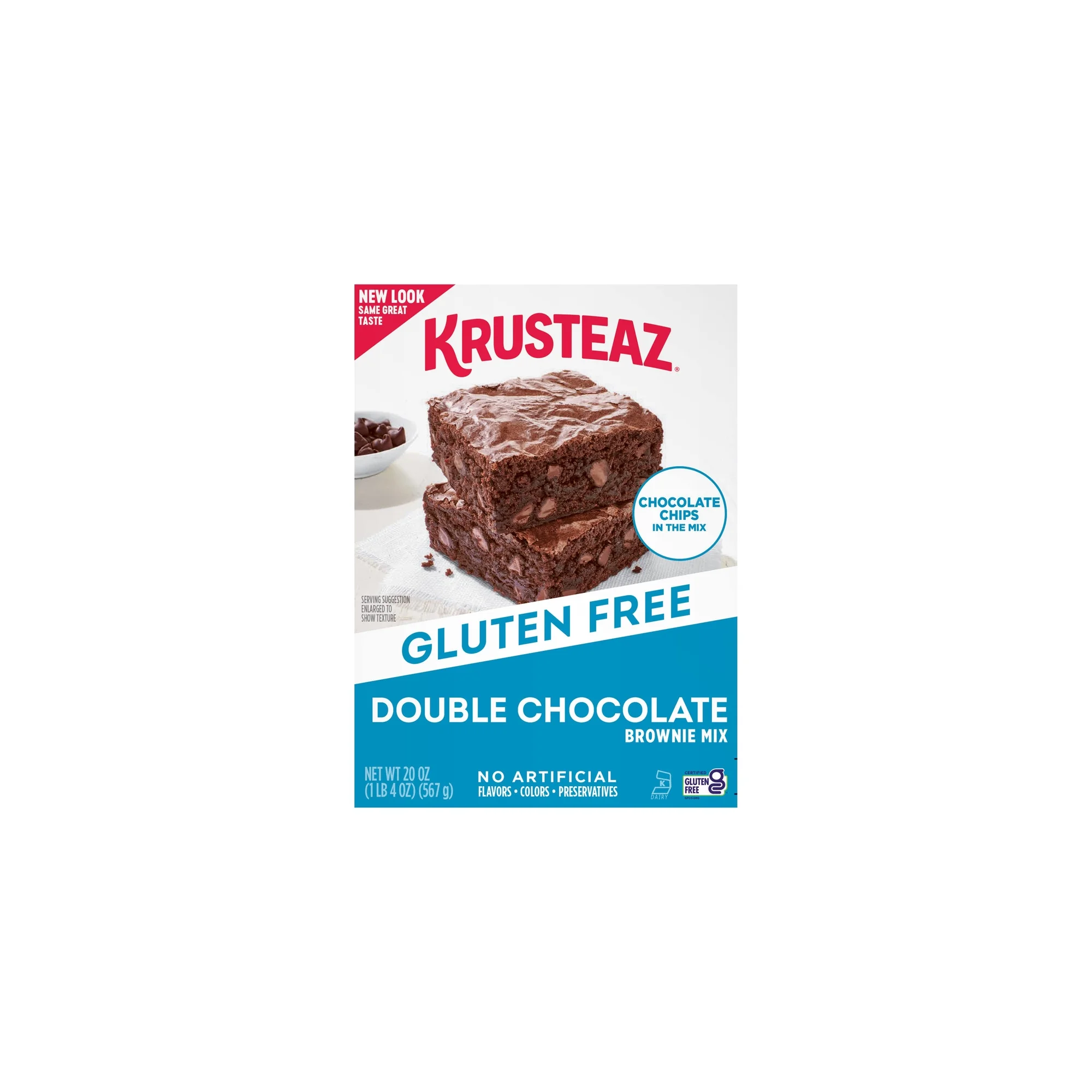 Krusteaz Gluten Free Double Chocolate Brownie Mix  Includes Chocolate Chips  20 Oz Box (Pack of 32)