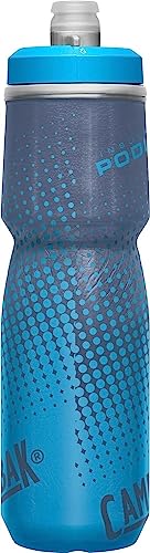 CamelBak Podium Chill Bike Insulated Squeeze Water Bottle Navy Stripe, 24oz