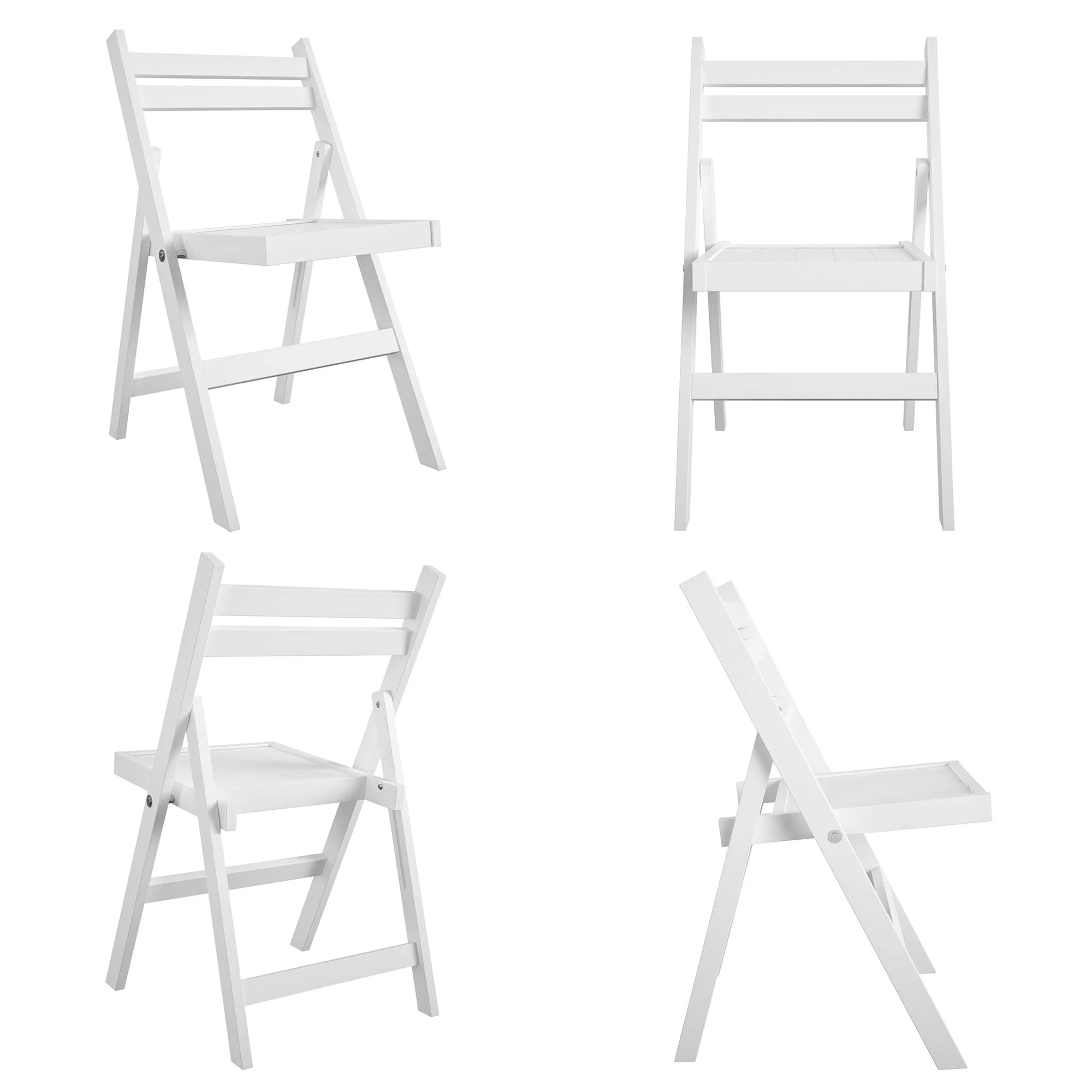 COSCO XL Folding Wood Chair, Gray, 2-Pack