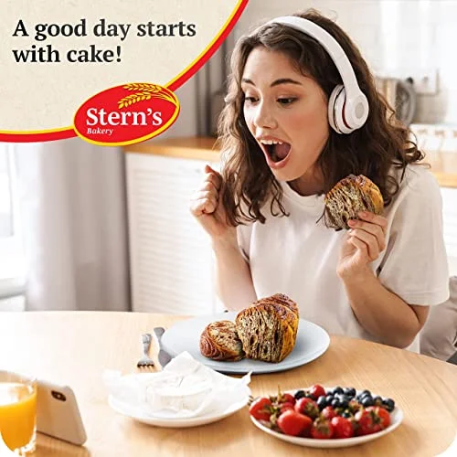 Cinnamon Babka Cake | Valentines Gift Basket | Traditional Hungarian Cinnamon Babka Bread | Holiday Gourmet Cookie Gift | Christmas Thanksgiving | 2 lb Stern's Bakery (Cinnamon Babka)