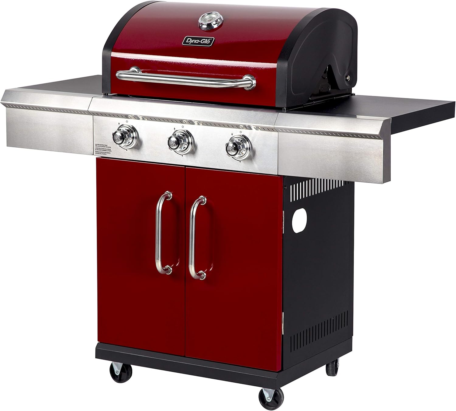 Dyna-Glo DGG424RNP-D 3 Burner Red LP Gas Grill