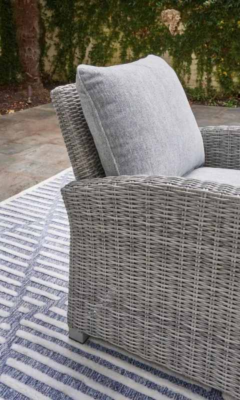 Signature Design by Ashley Casual Naples Beach Lounge Chair with Cushion  Light Gray