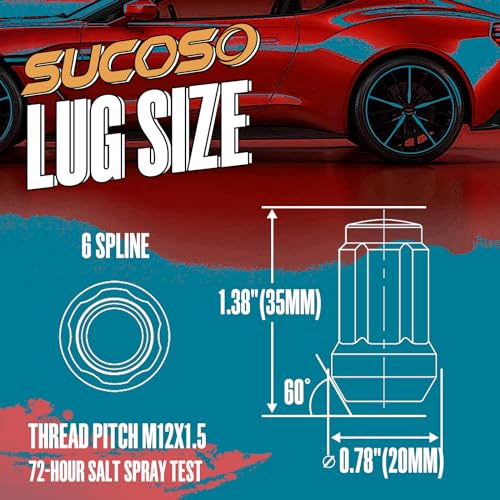 6-Spline Wheel Lug Nuts