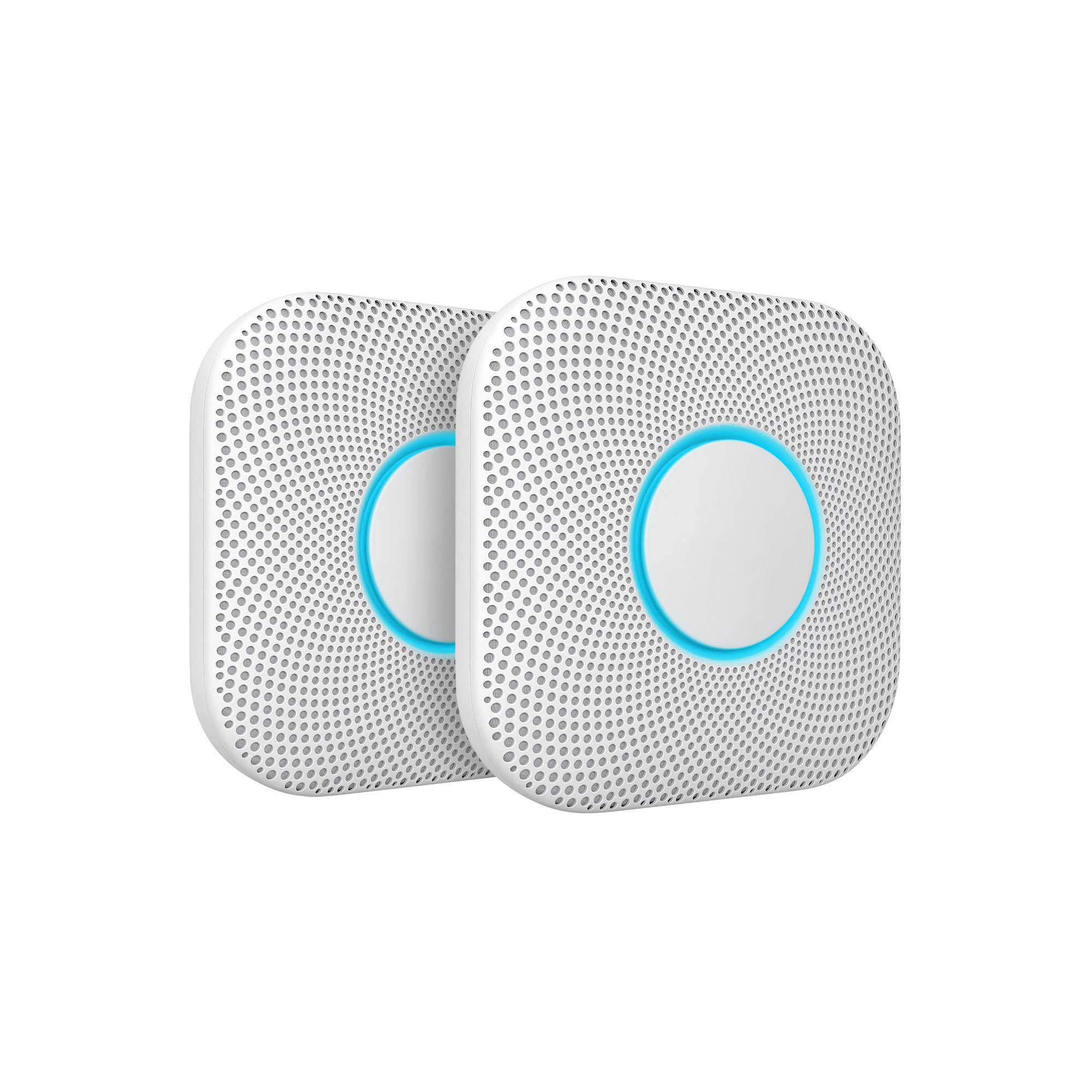 Nest Protect (2nd Generation) Smoke u0026 Carbon Monoxide Alarm - Wi-Fi/Bluetooth 4.0 LE/802.15.4 - Android/iOS - White - 2 Pack